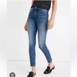 MADEWELL 9" high rise skinny crop jeans, sz 29
